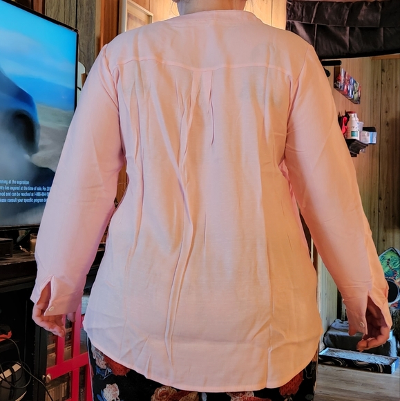 Pink large women's blouse - Picture 2 of 2